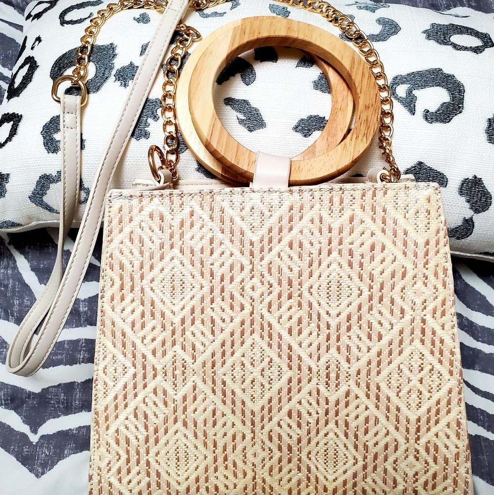 CROSSI NEW YORK NATURAL IVORY DESIGNER TOTE